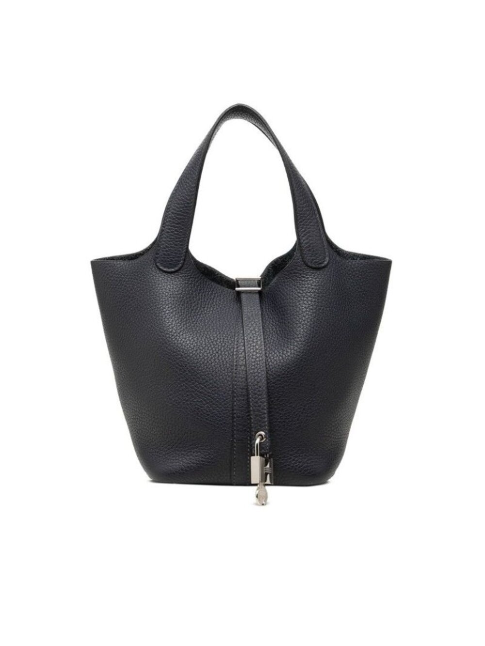 Hermes Picotin Lock PM Handbag Navy Taurillon Clemence